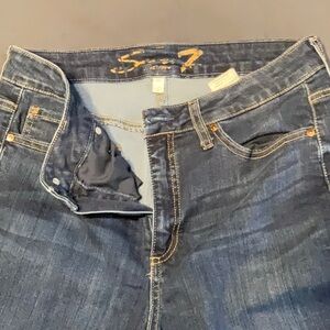 Seven7 Women's Skinny Jeans - Dark Blue